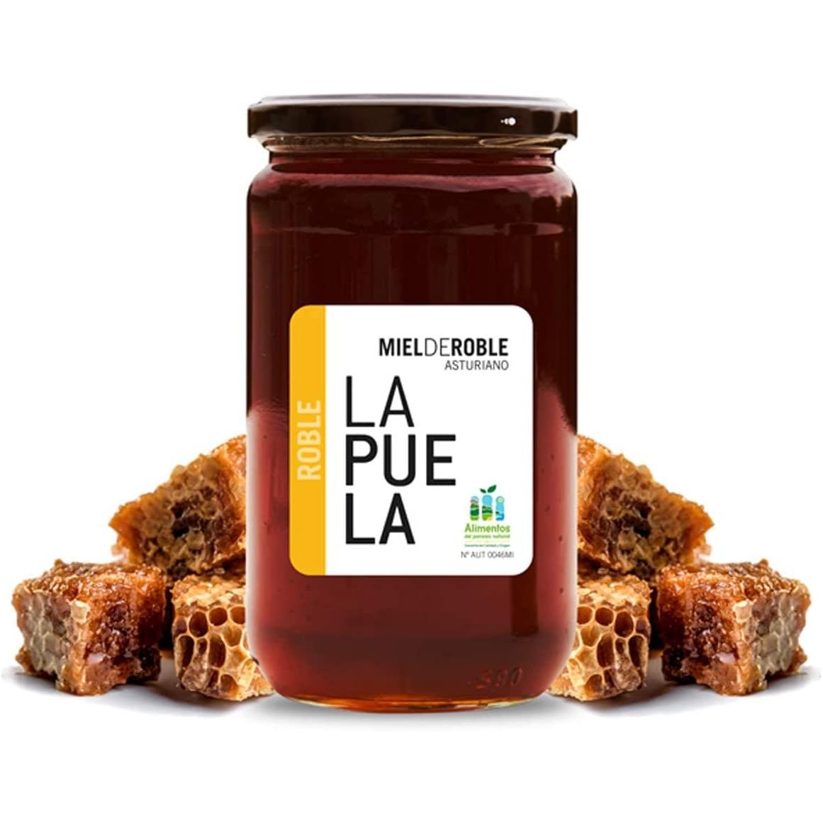 LAPUELA Miel de Roble. Miel 100% natural desde Asturias - ESPAÑA - Aroma claramente malteado, muy intenso y floral (750 gr)