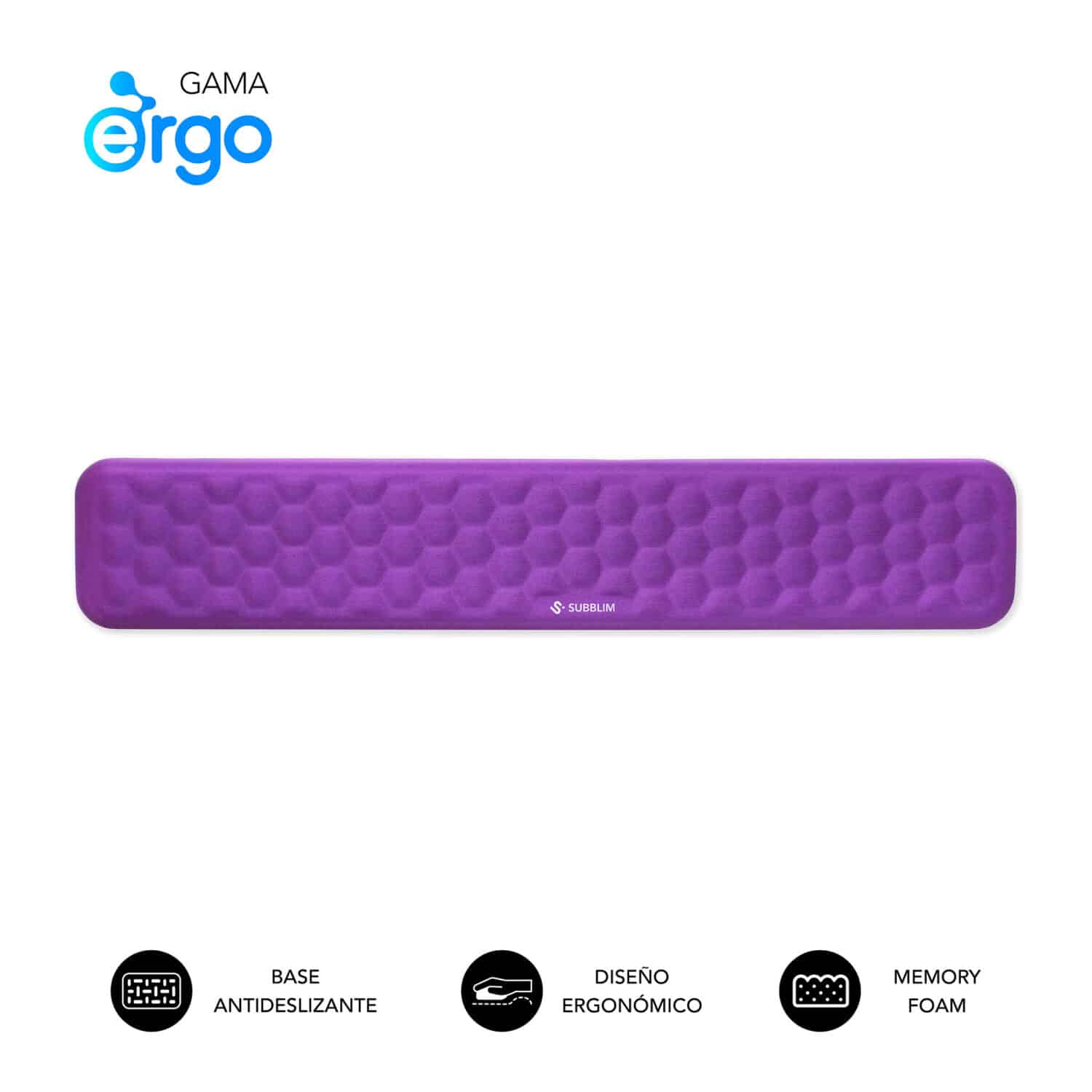 SUBBLIM Reposamuñecas Ergo Airpadding Teclado Morado