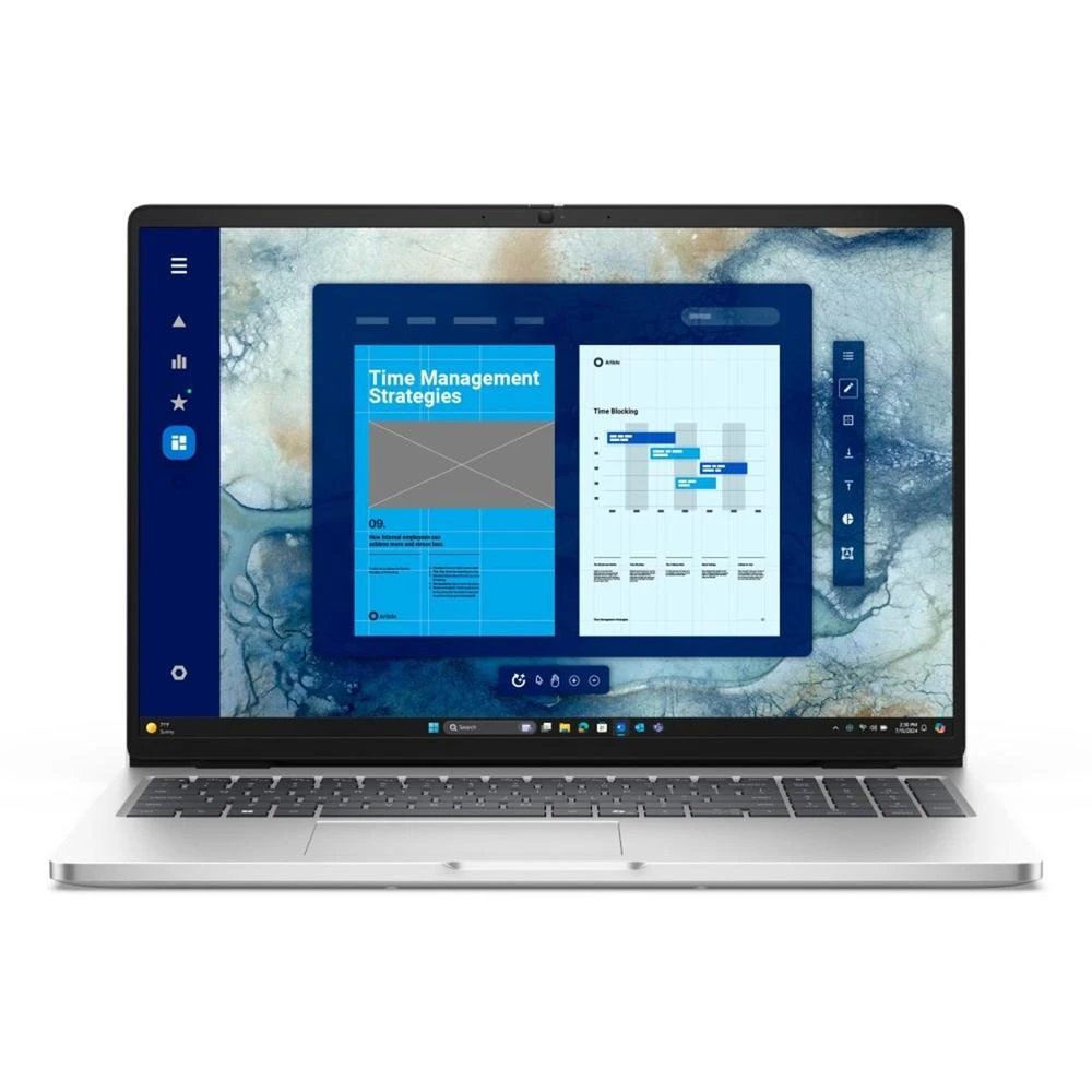 Pc portátil Intel Core Ultra 7 255U 16" Windows 11 Pro Dell PRO 16 PC16250 W87Y7 Ram 16 GB Disco 512 GB  | SSD, Profesional y Teletrabajo, Plata