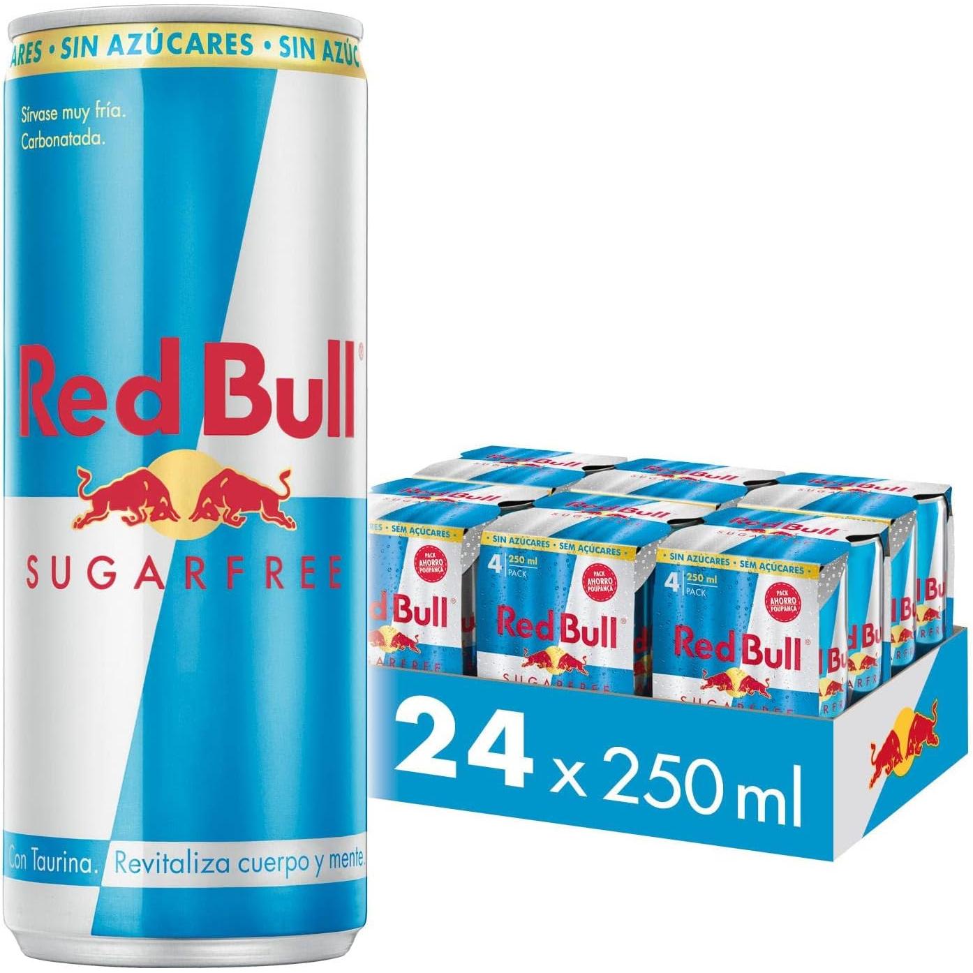 Red Bull Bebida Energética Sugarfree, Sin Azúcar, 24 x 250ml