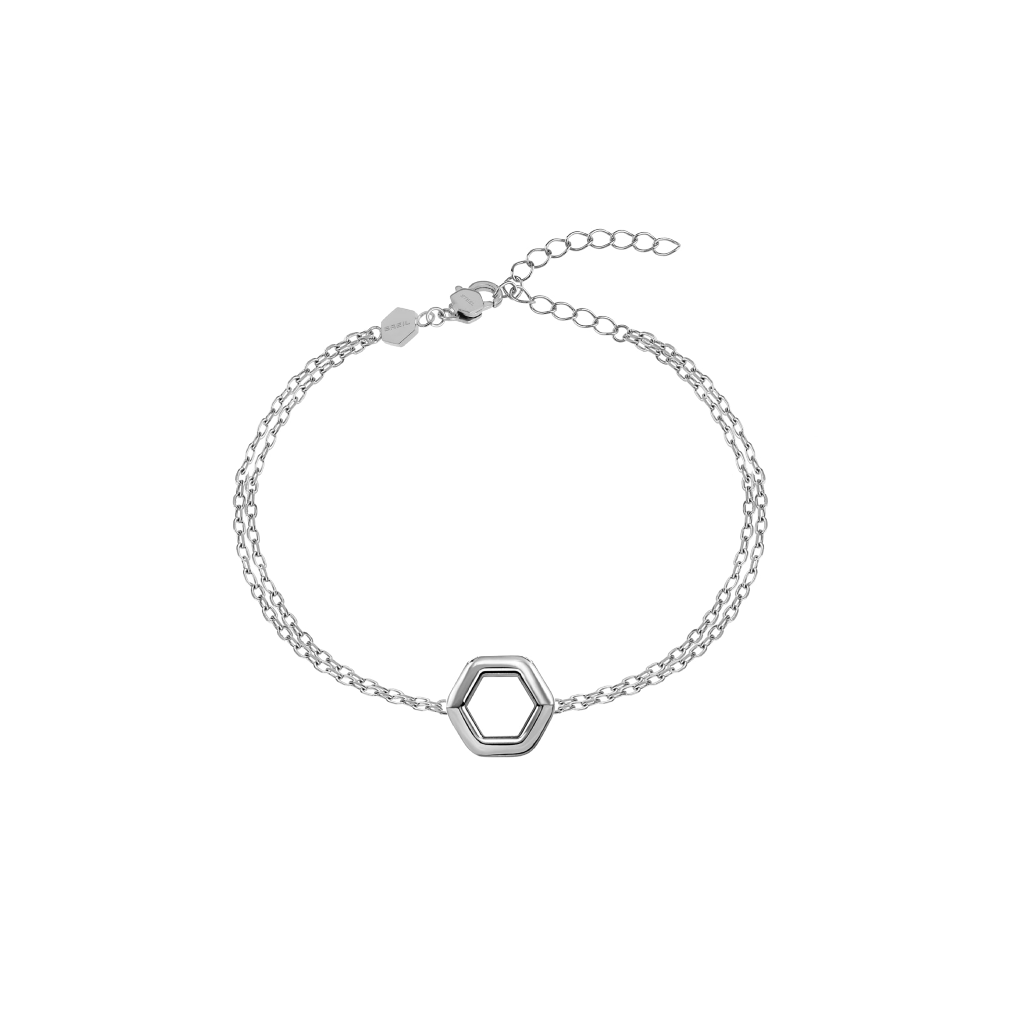 PULSERAS DE MUJER BREIL HEXAGONIA COLLECTION en color PLATA, 21 Loa SIN PIEDRAS - TJ3509