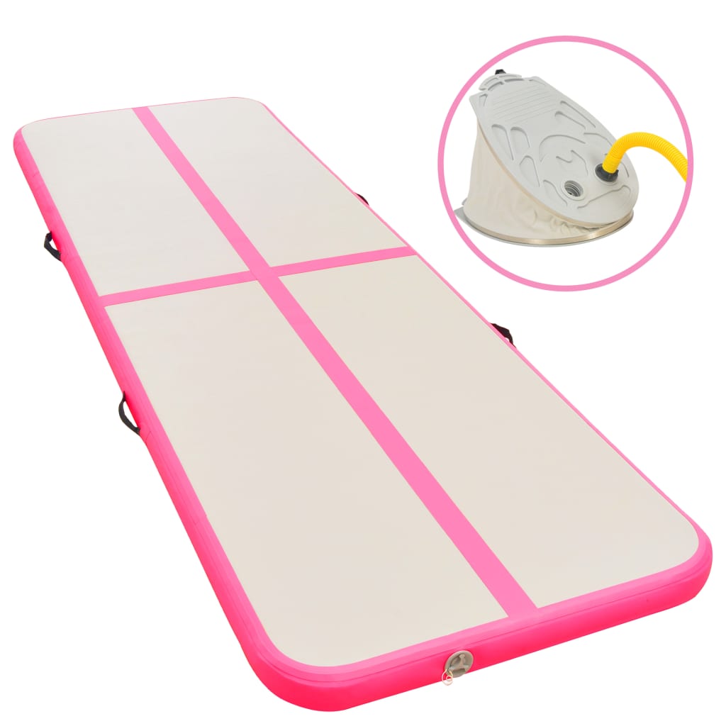 vidaXL Esterilla Inflable de Gimnasia con Bomba 800x100x10 cm PVC Estera Color Azul,  Rosa,  Verde y mas