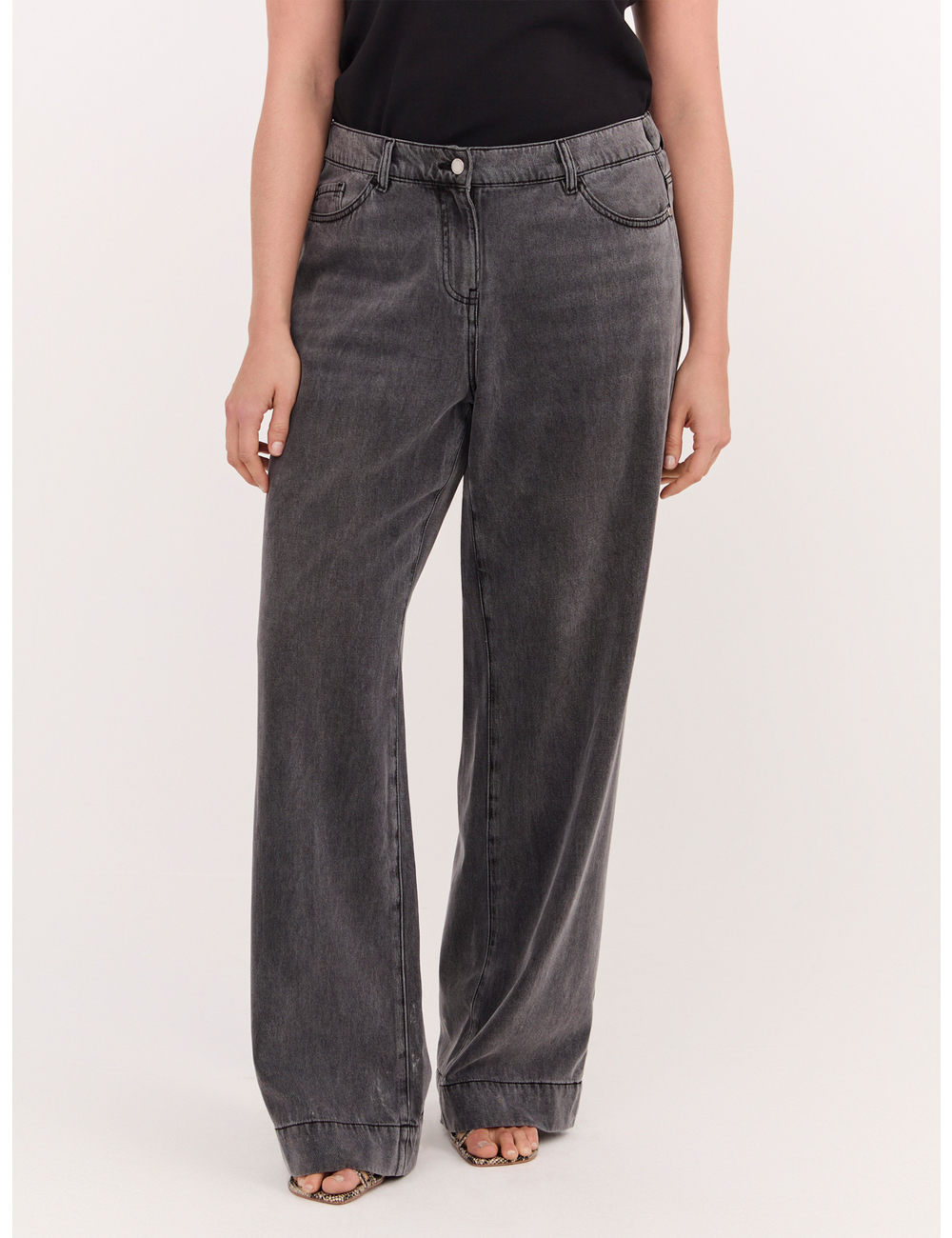 Fiorella Rubino - Jeans Regular gris lavado