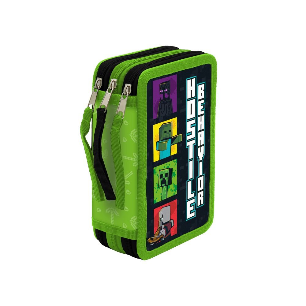 CYP PLUMIER 3 PISOS CON MATERIAL ESCOLAR HOSTIL BEHAVIOR MINECR MINECRAFT 12x6x20 Cms.