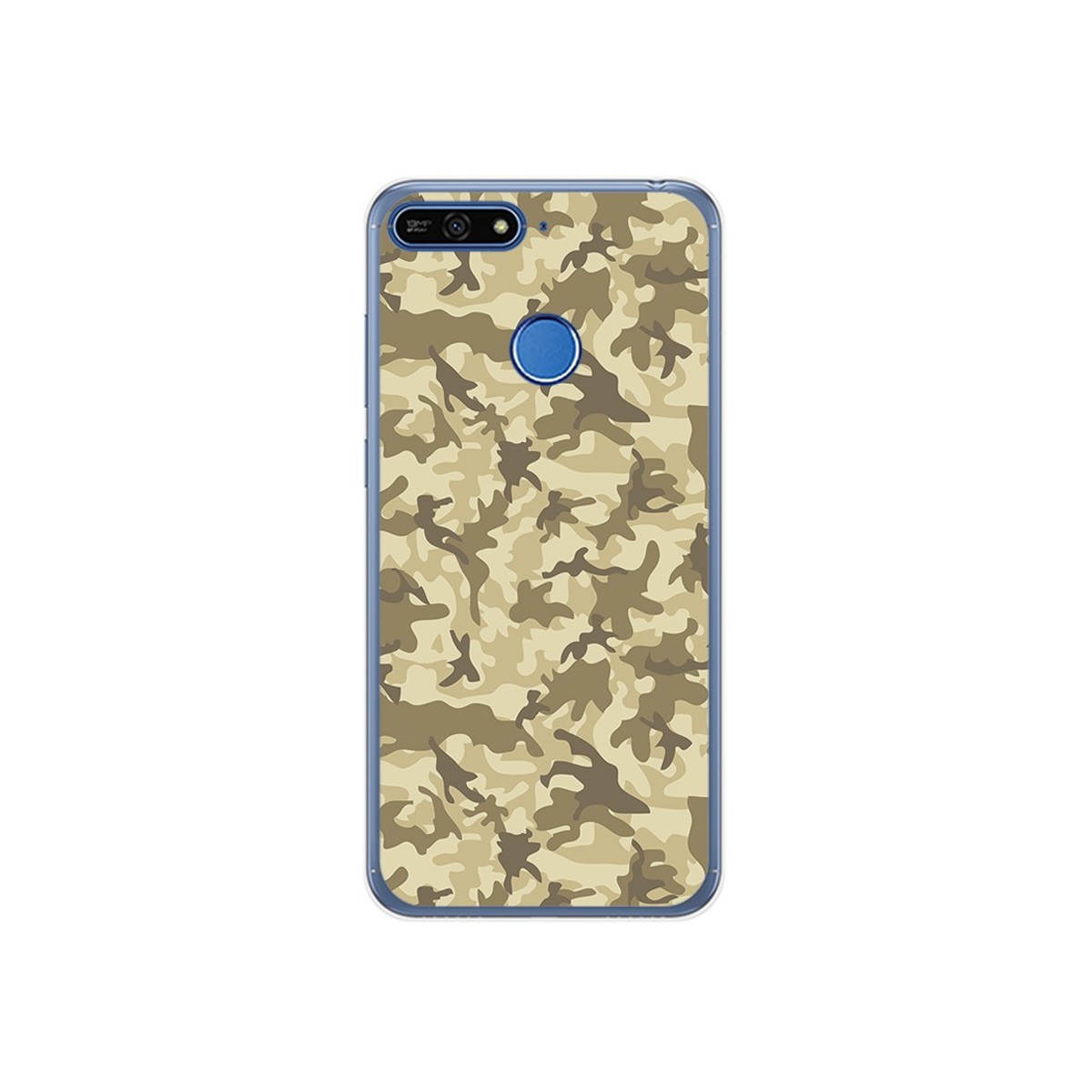 Tumundosmartphone Funda Gel Tpu para Huawei Honor 7A / Y6 2018 Diseño Sand Camuflaje Dibujos