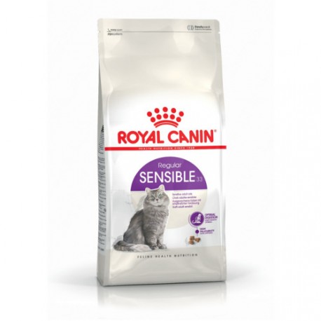 Royal Canin Sensible 33 para Gatos con Sensibilidad Digestiva - Fórmula Garantizada para una Digestión óptima