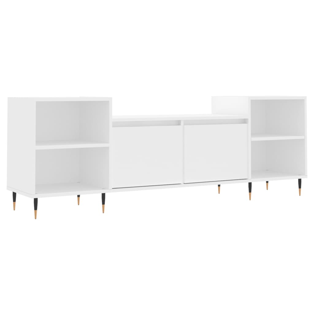 vidaXL Mueble para TV madera contrachapada blanco 160x35x55 cm