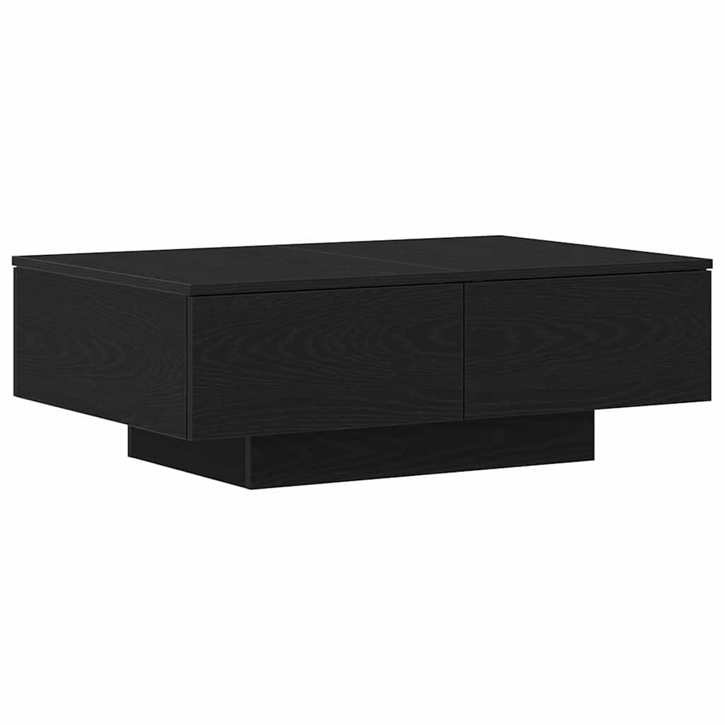 vidaXL Mesa de Café Roble Negro 90 x 60 x 31 cm Madera de ingeniería