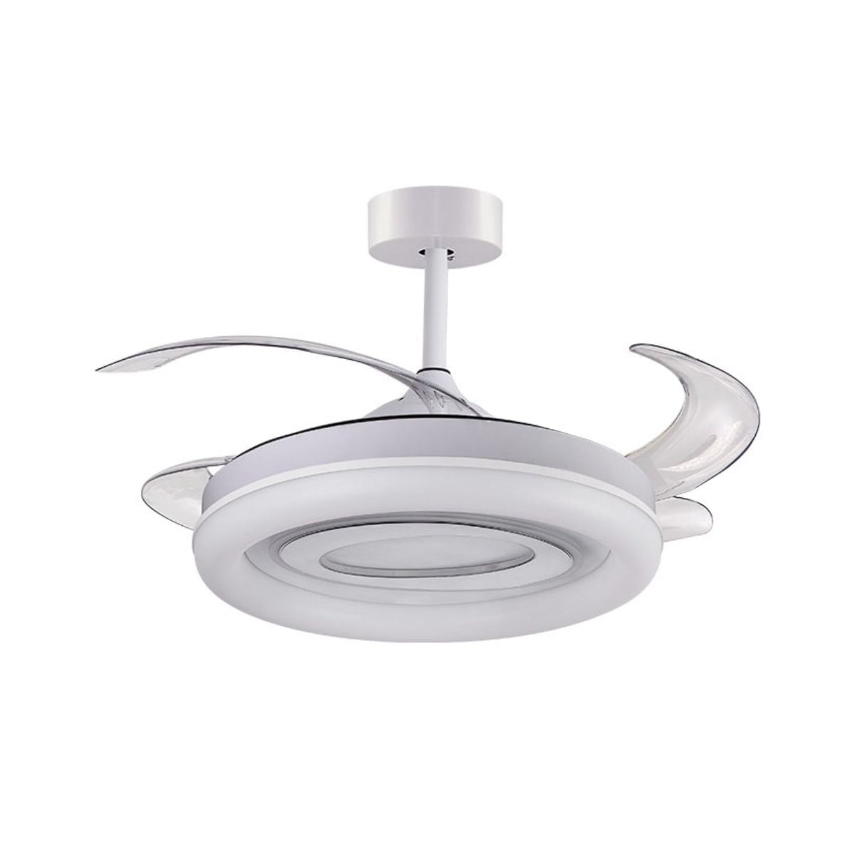 Ventilador de techo Tebe Bel Air 4 aspas retráctiles + mando a distancia blanco Ø108 cm