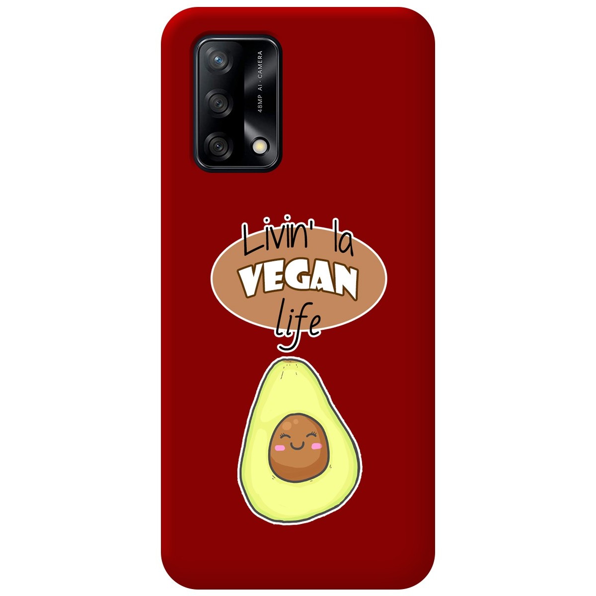 Funda Silicona Líquida Azul para Oppo A74 4G diseño Vegan Life Dibujos