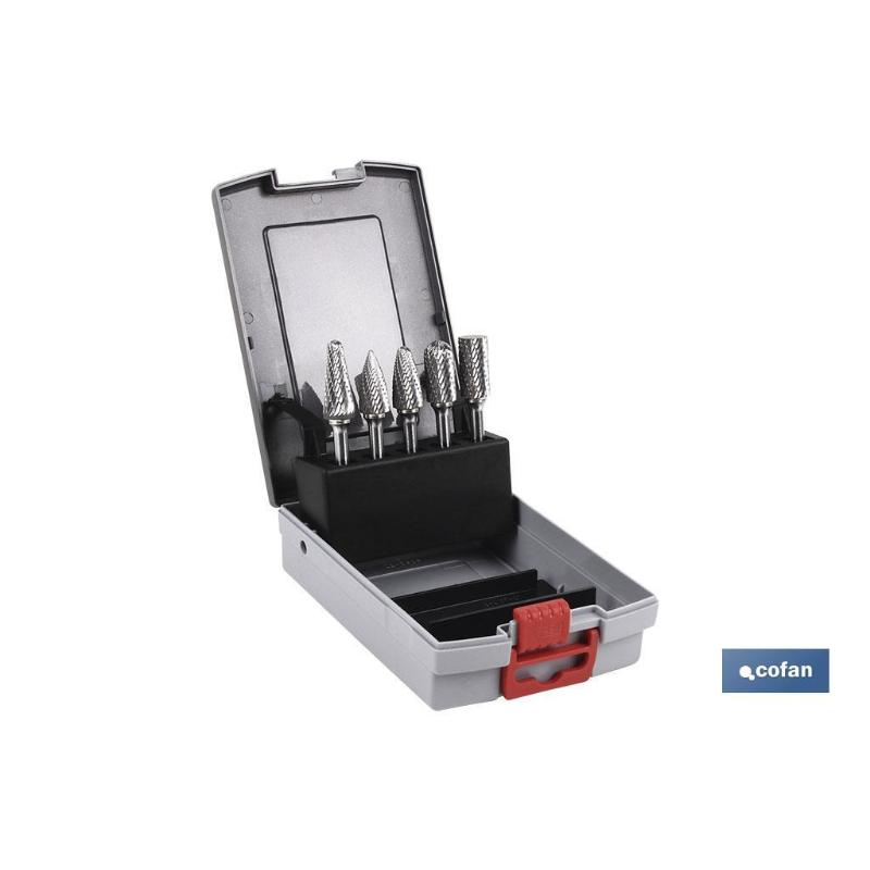 Estuche fresas rotativas 5 uds.