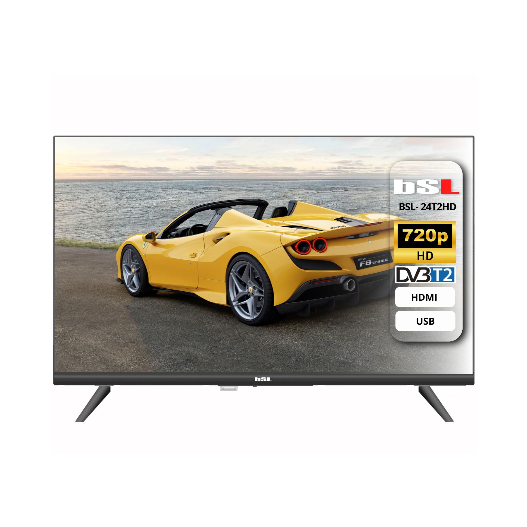 V 24” Pulgadas BSL-24T2HD TV LED HD 1366x768 | 60Hz | USB | DVBT2 HEVC | DVB-S2 | | HDMI