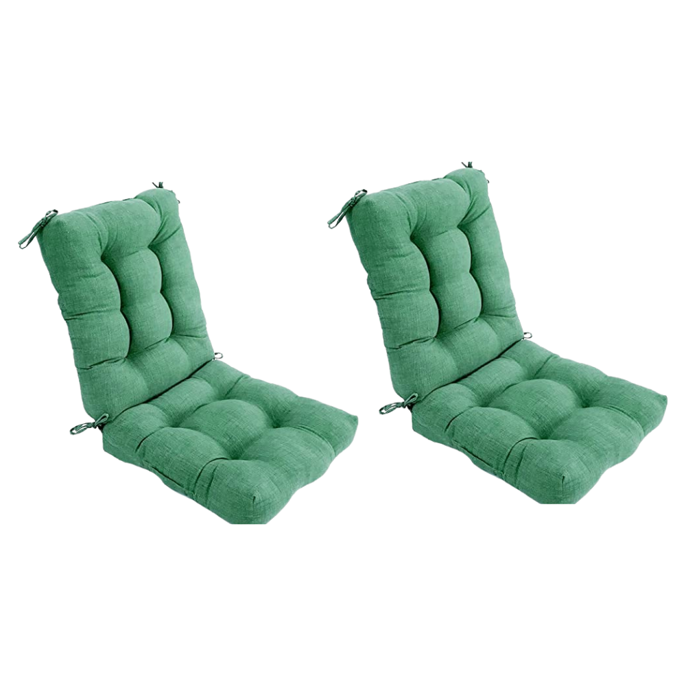 REINO MANSIDI Cojín de Silla Sin Respaldo 40x40x7cm Verde Liso Pack de 6 Reino Mansidi