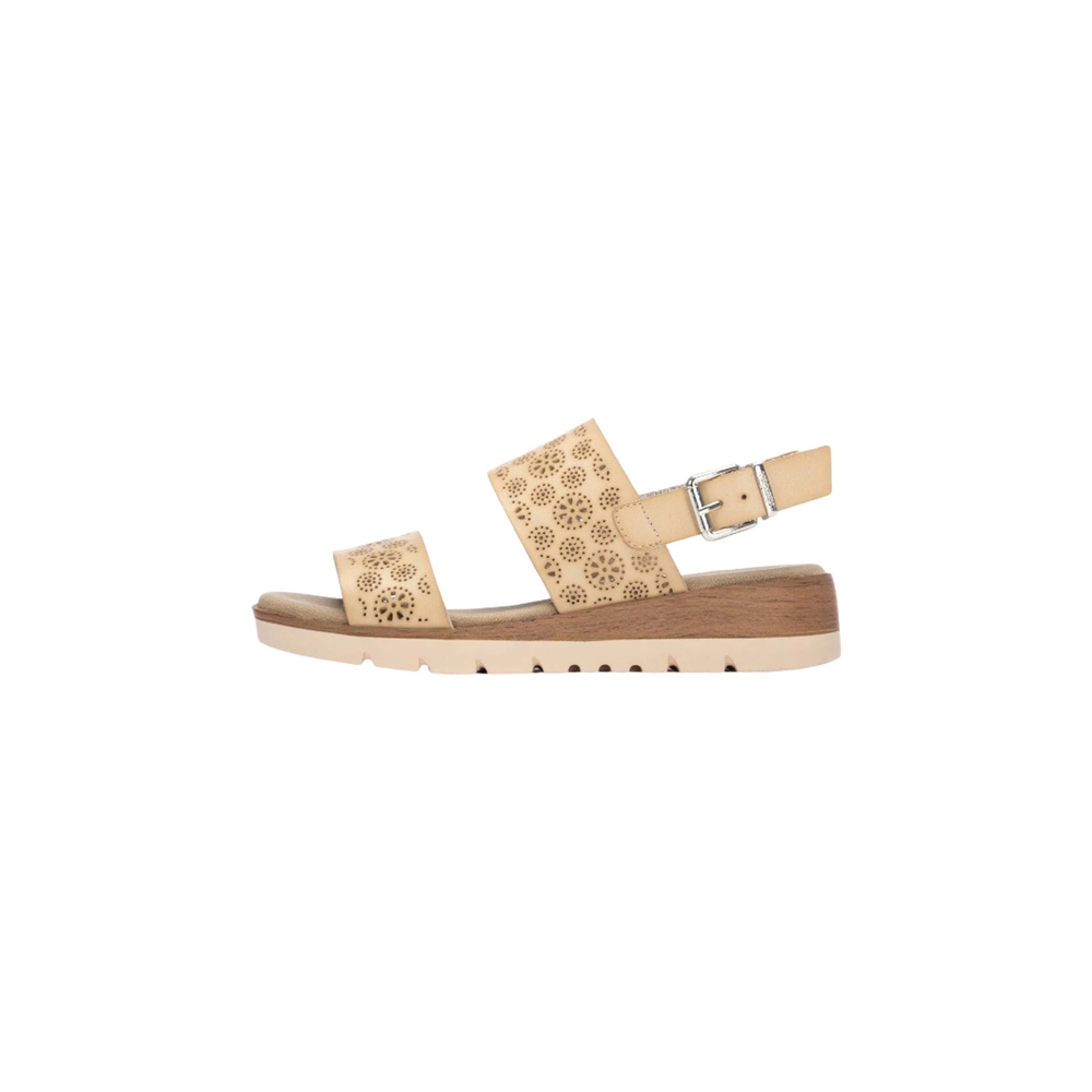 Refresh 175169 Sandalias De Cuña Mujer Beige
