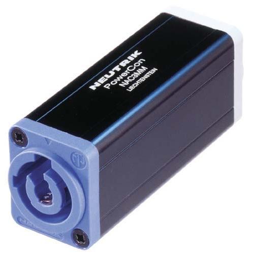 Adaptador Neutrik Powercon 20A para Enlace de Cables Azul/Gris