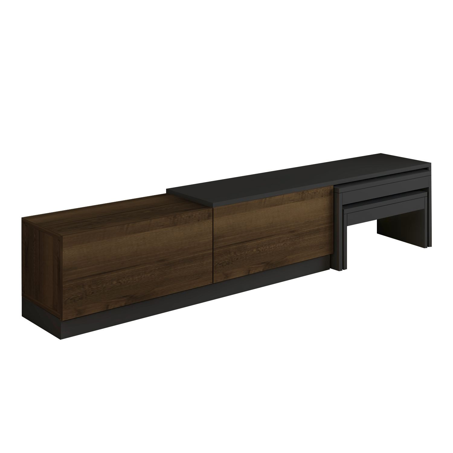Habitat y Jardin - Soporte de TV de madera "Nest" - 180 x 30 x 36 cm - Marrón