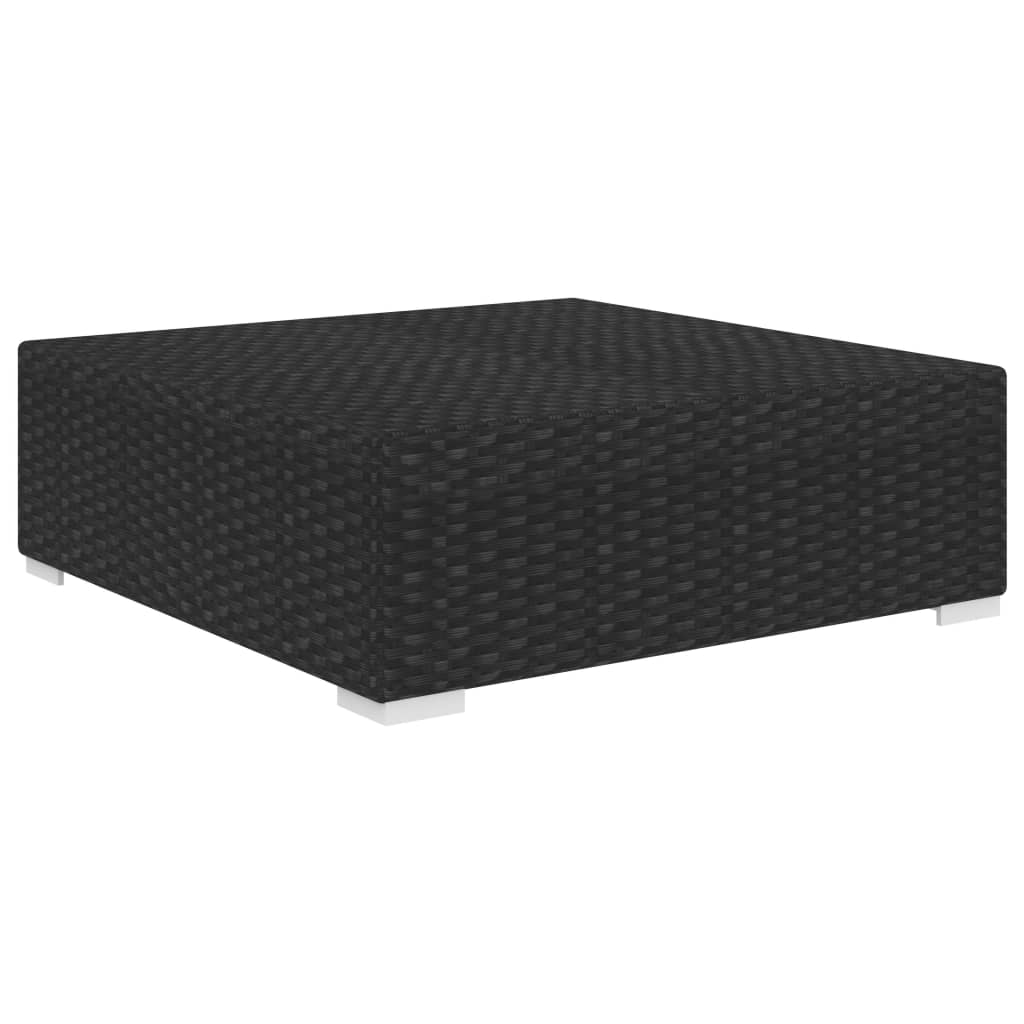 Vidaxl Reposapies Seccional con Cojín Ratan Sintético Marrón Negro y Blanco Gris Conjunto Terraza