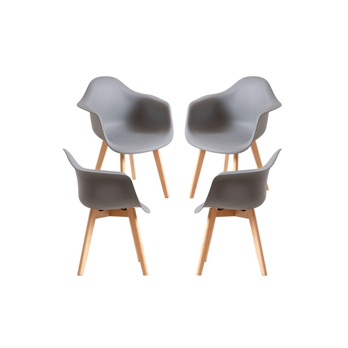 Regalos Miguel - Packs Sillas Comedor - Pack 4 Sillas Belu - Gris oscuro