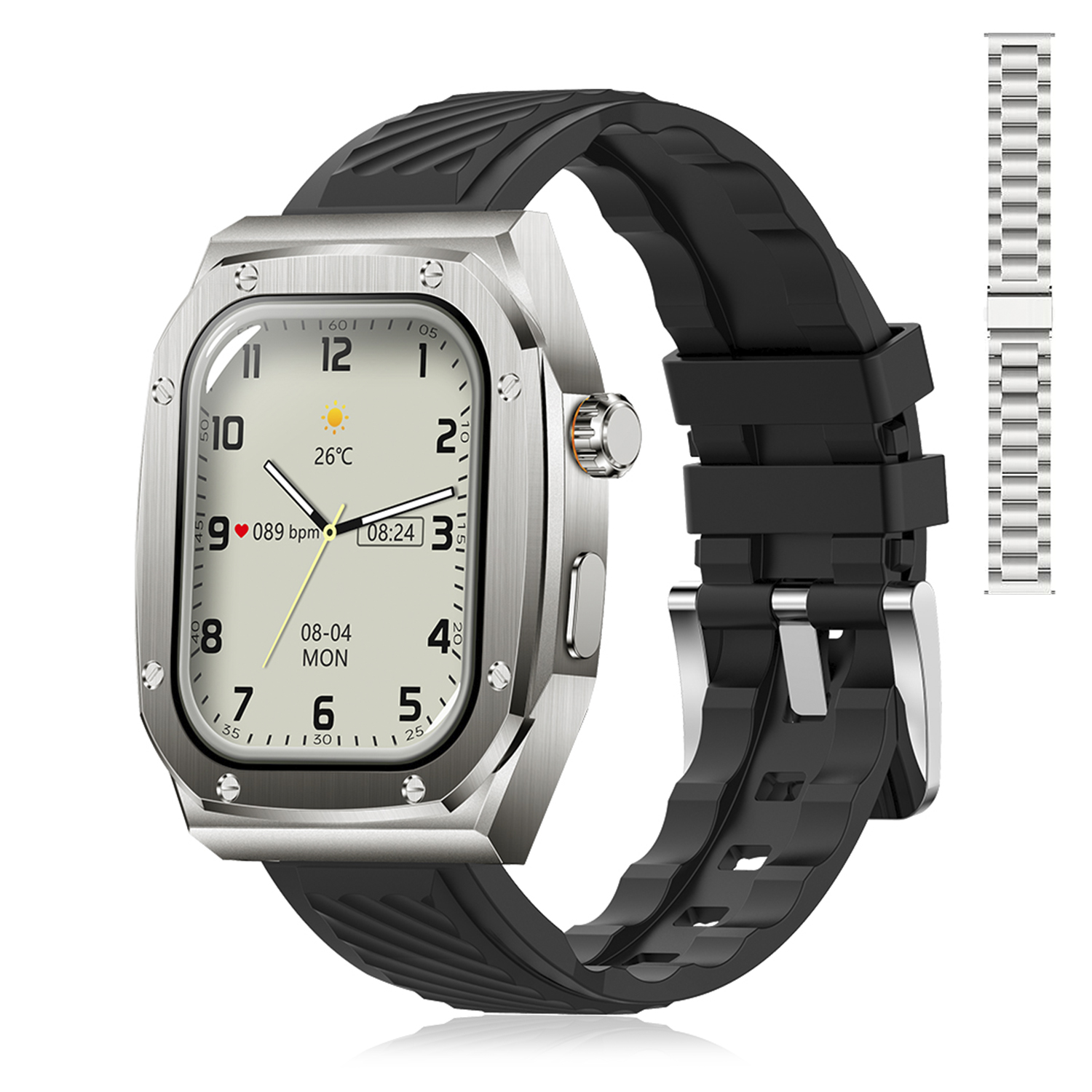 DAM. Smartwatch Z79 Max doble pulsera. Medición de salud, tensión, etc. Modos deportivos, split screen, llamadas BT. 4,4x1,2x5,5cm