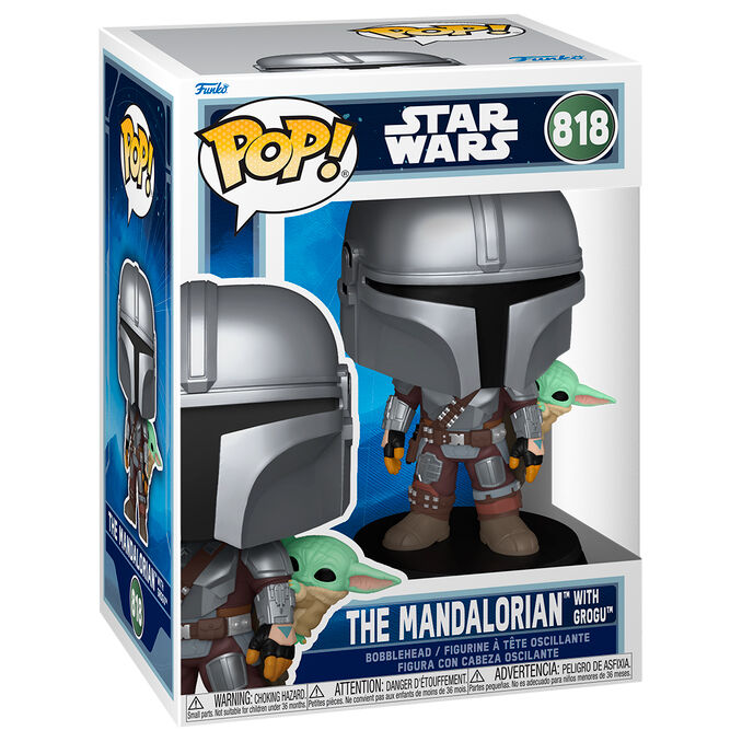 Funko Pop Star Wars Mandalorian & Grogu (Baby Yoda) El Mandaloriano con Grogu Baby Yoda 818 Grogu Baby Yoda en cochecito 823 Grogu Baby Yoda 819 Mercenary Guard Droid 821 Zeb Orrelios 822