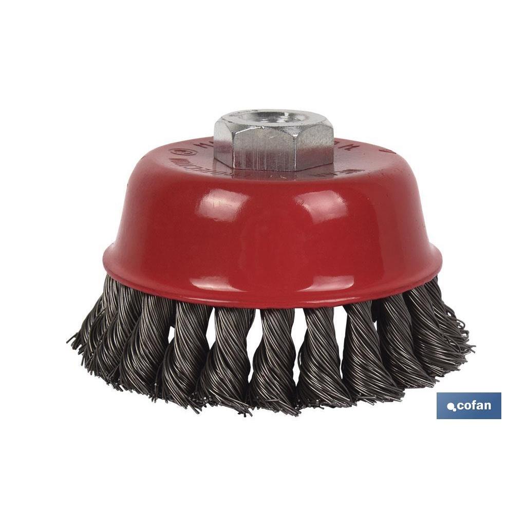 COFAN - Cepillo Alambre Copa Trenzado M14 Acero