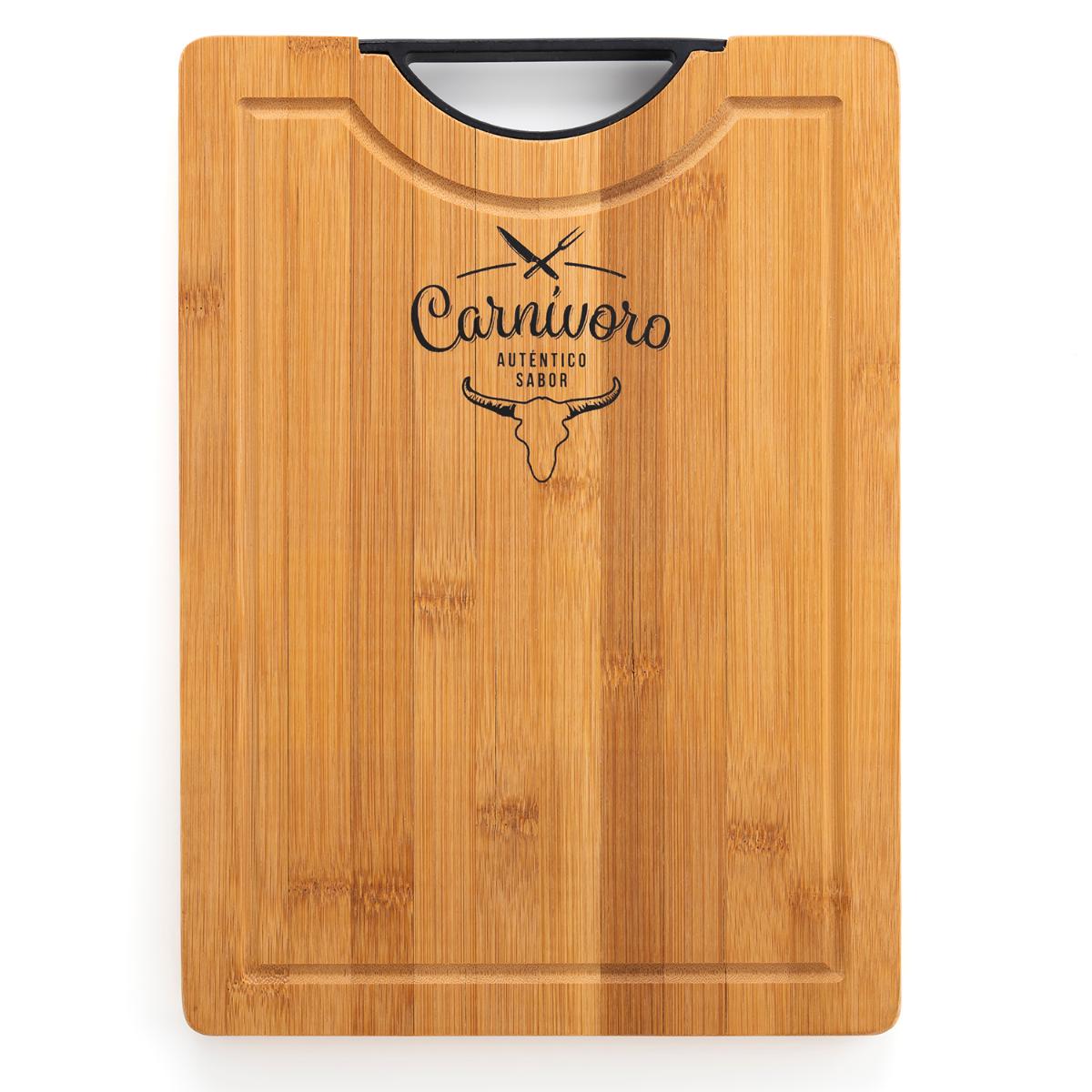 QUID CARNIVORO Tabla Corte Bambú 35X25X2CM Madera Madera Asas o Mango Acero 100% higiénico