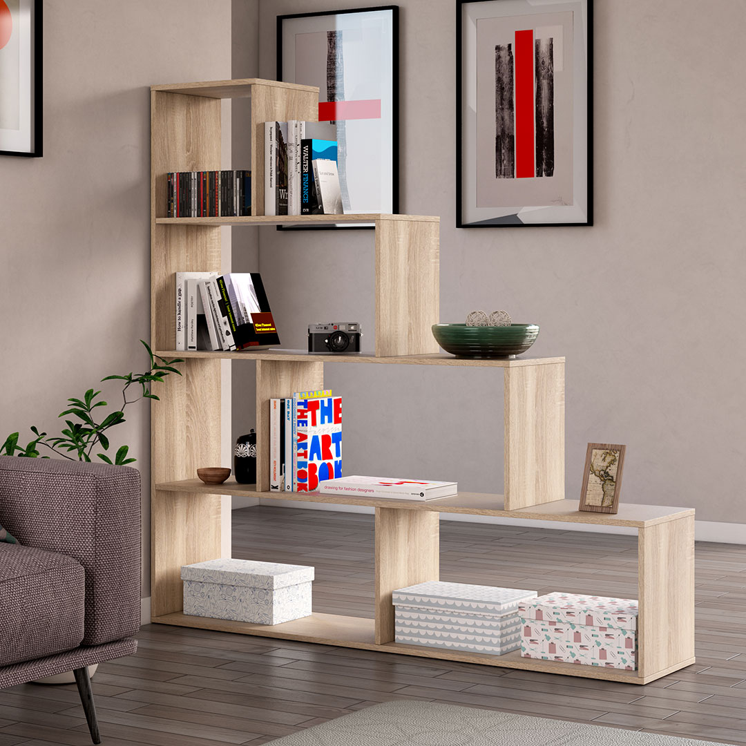 ESTANTERIA 145X145X29 CM ROBLE CANADIAN