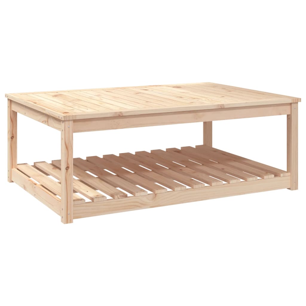 vidaXL Mesa de jardín madera maciza pino 121x82,5x45 cm
