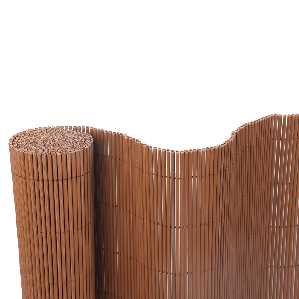MIMBRE DE PVC COLOR MARRON   1300 GR/M    MEDIDA 2 X 3 METROS   IDEAL PARA VALLAS  TRATAMIENTO ANTI UV