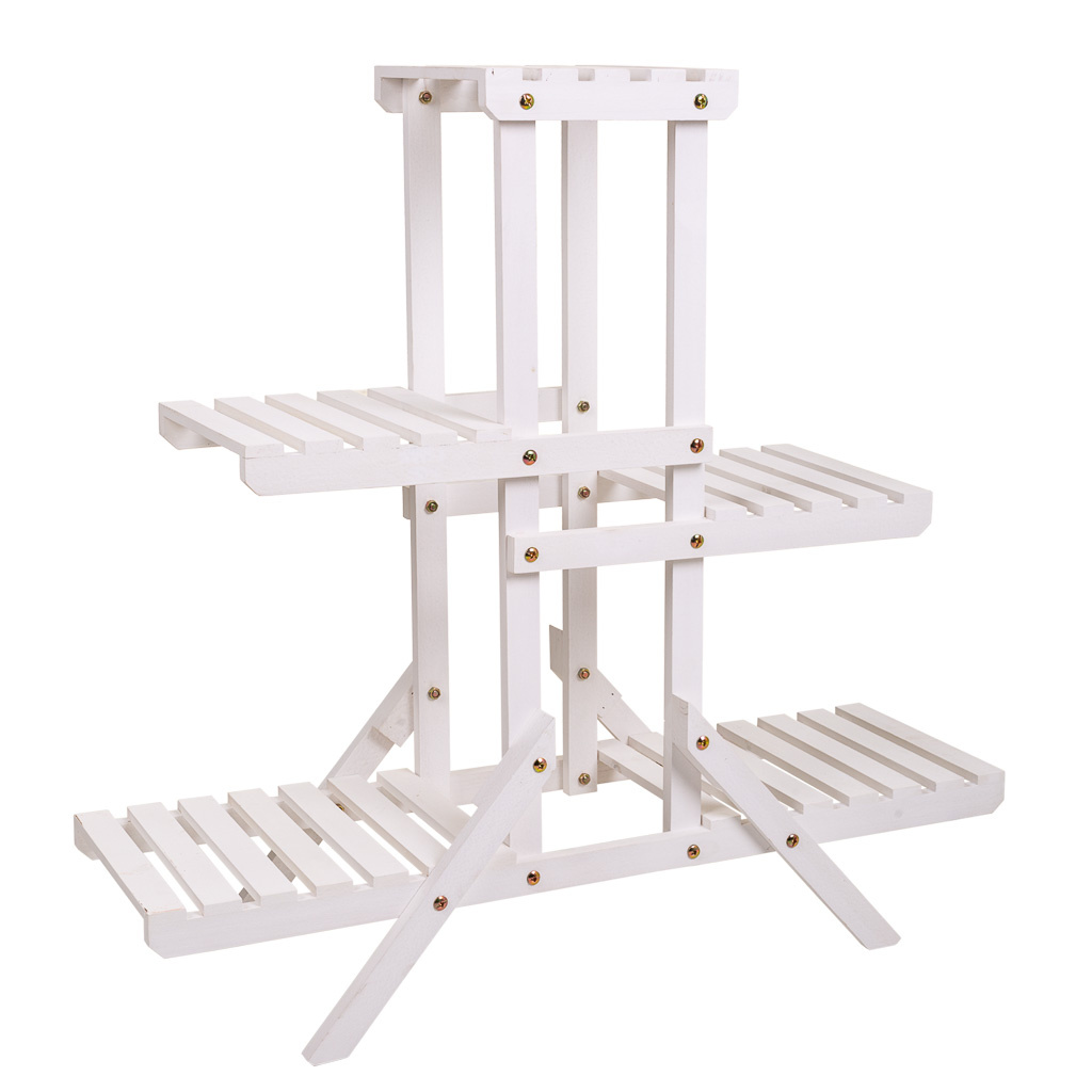 Wonderlust Deco - Estantería expositor de madera blanca 70x27x77 Blanco 70x27x77h cm