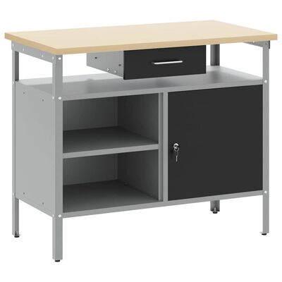 vidaXL Banco de trabajo con cajón 100 x 55 x 85 cm
