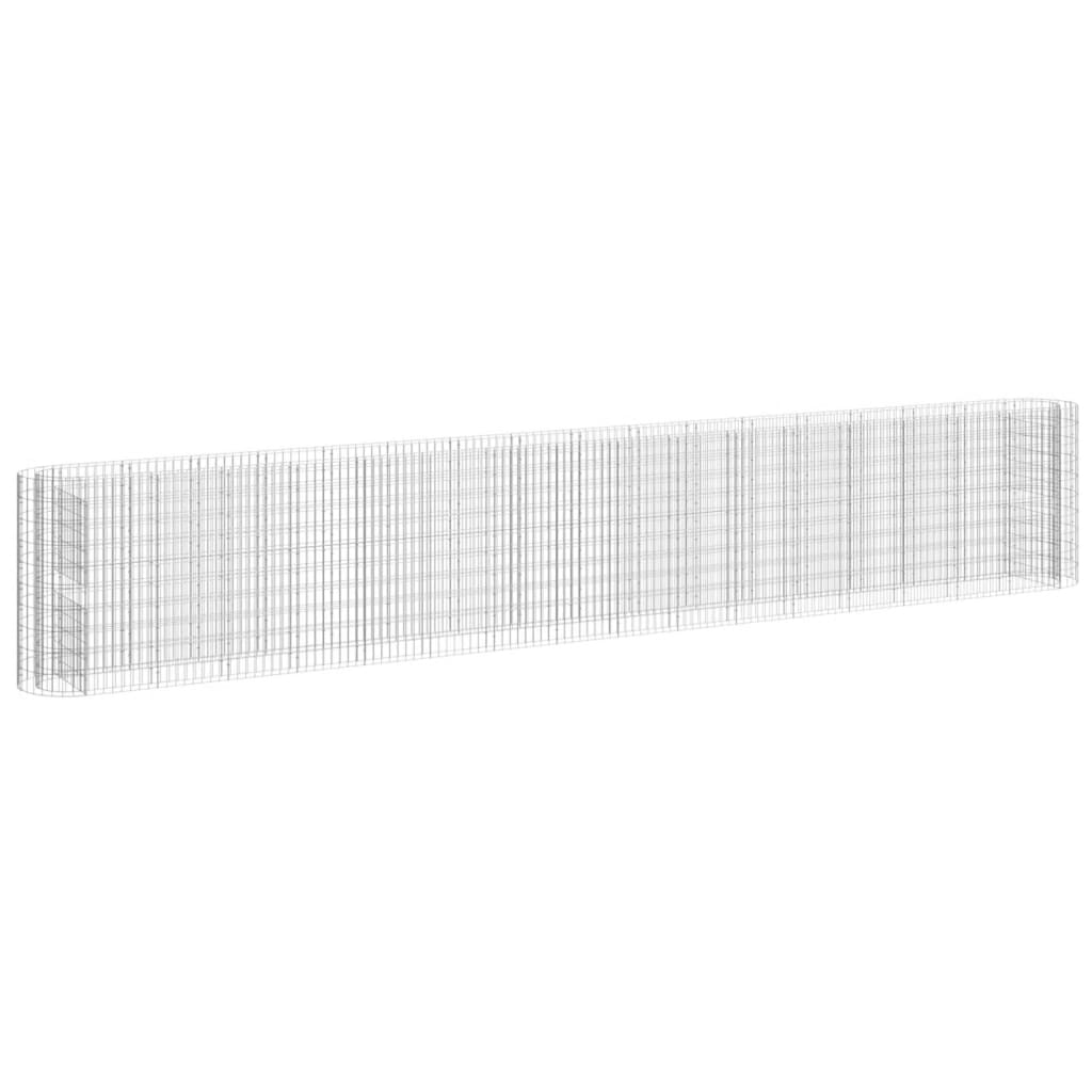 vidaXL Arriate de gaviones de hierro galvanizado 610x50x100 cm