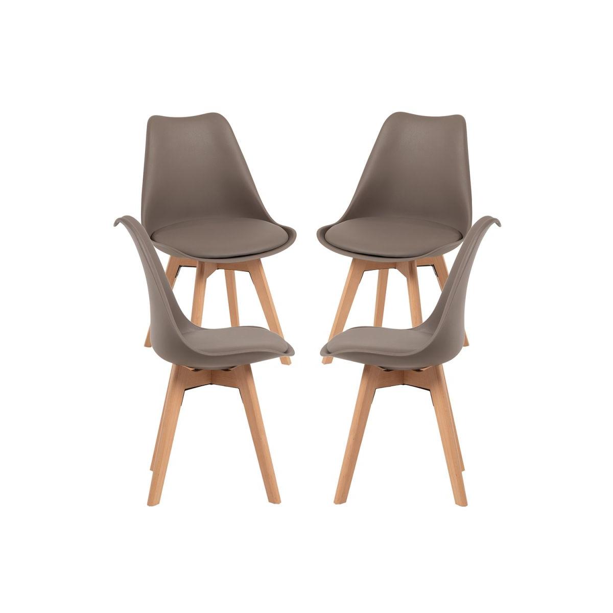 Regalos Miguel - Packs Sillas Comedor - Pack 4 Sillas Synk Basic - Taupe