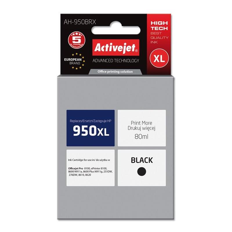 Activejet Tinta Expacjahp0159 Ah-950Brx Recarga Para Hp No.950Xl, Negro