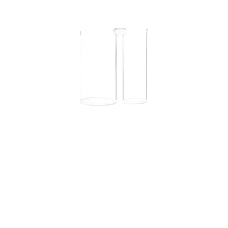 Lámpara colgante doble EDGE LED 99W blanco mate Perenz