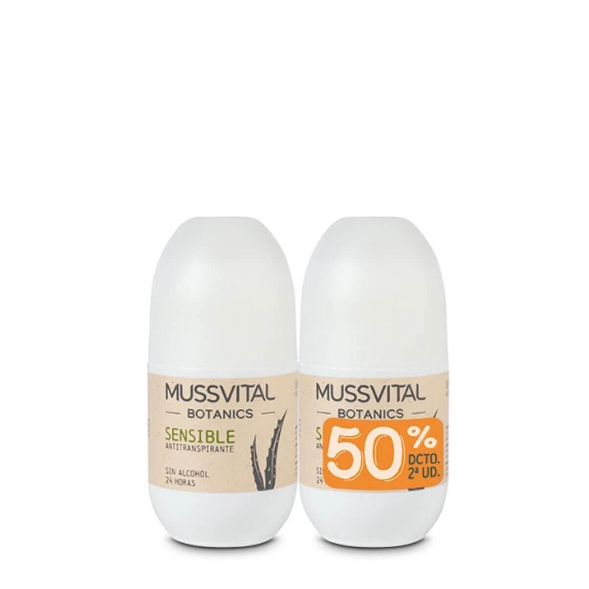 Mussvital botanics sensible duplo desodorante roll-on 2x75ml