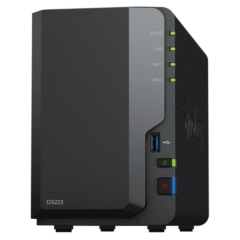 Synology Diskstation DS223 - Servidor NAS de 2 Bahías para Centralización y Protección de Datos