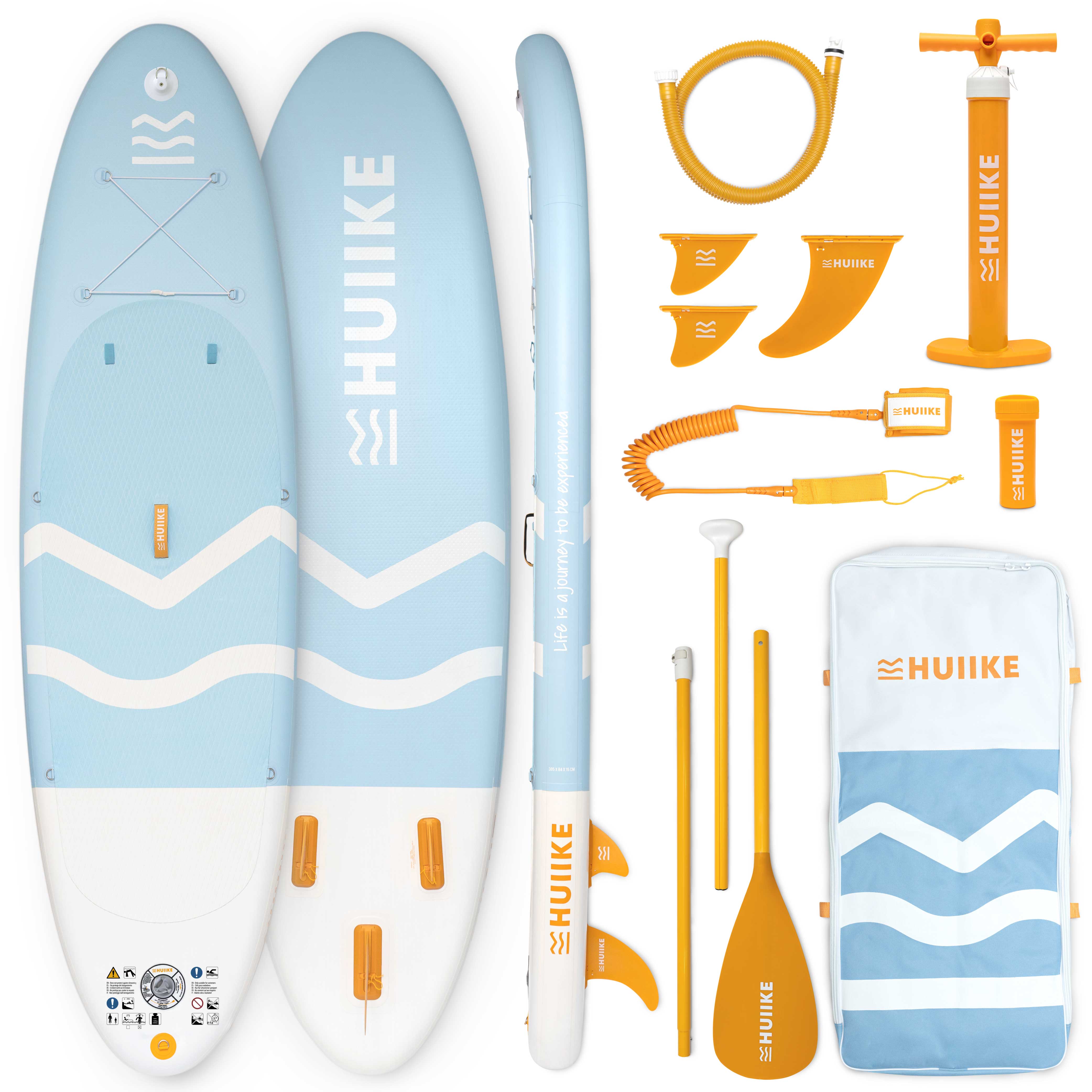 Tabla Paddle Surf Hinchable con Accesorios Premium - HUIIKE | Tabla Padel Surf Hinchable con Remo de Aluminio Inflador Leash | PadelSurf Stand Up Paddle Board Gran Estabilidad Resistencia | SUP Board