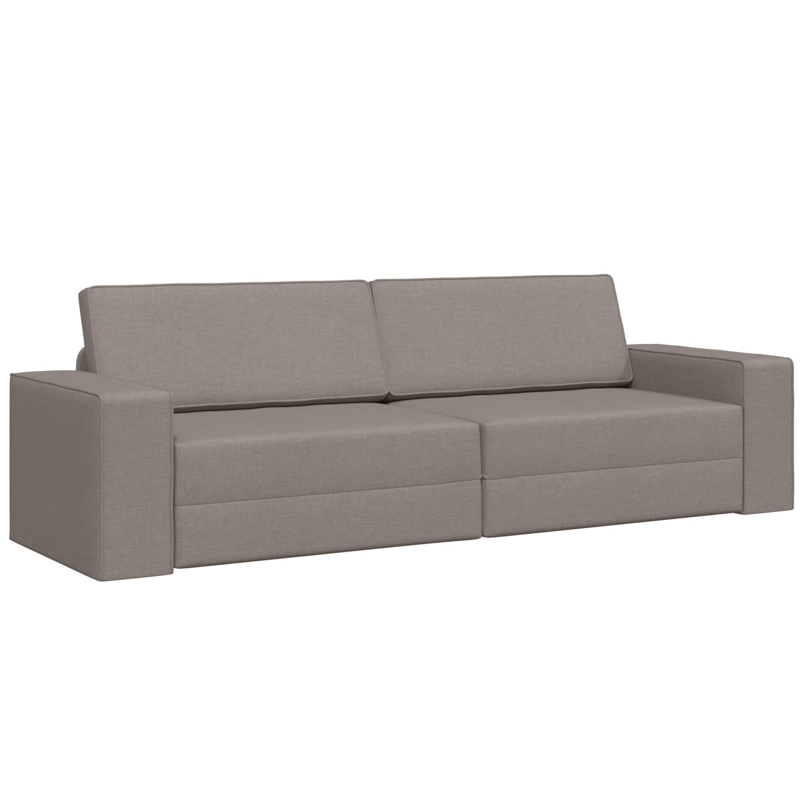 Sofá cama Taupé 245 x 78 x 77 cm tela