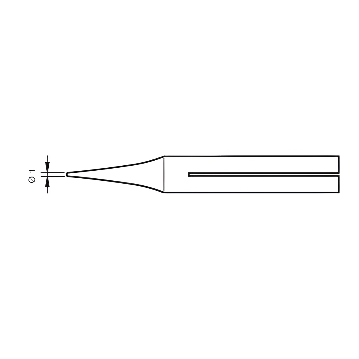 JBC Punta Soldador R05D 1mm para Soldadores 30S 40S SL202 SL2300 IN2100