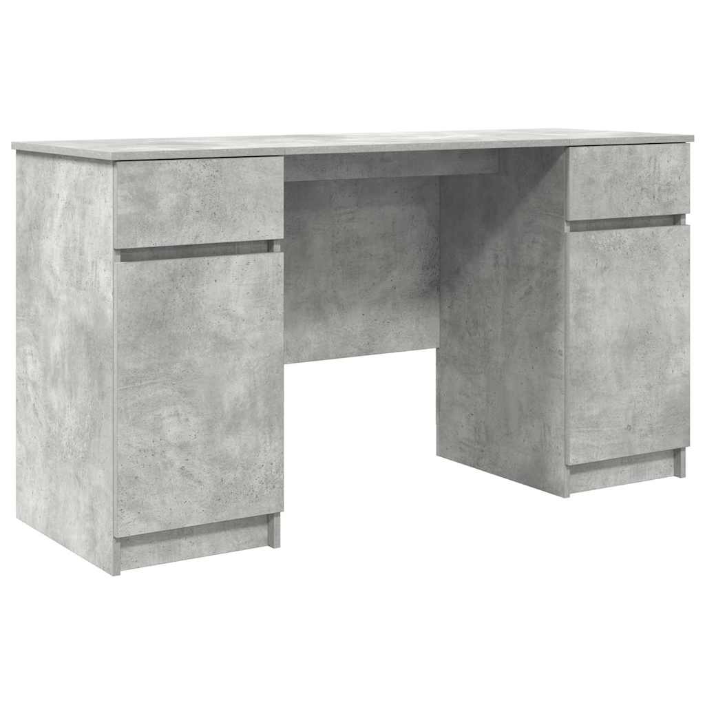 vidaXL Escritorio Gris hormigón 140 x 49 x 76 cm Madera contrachapada