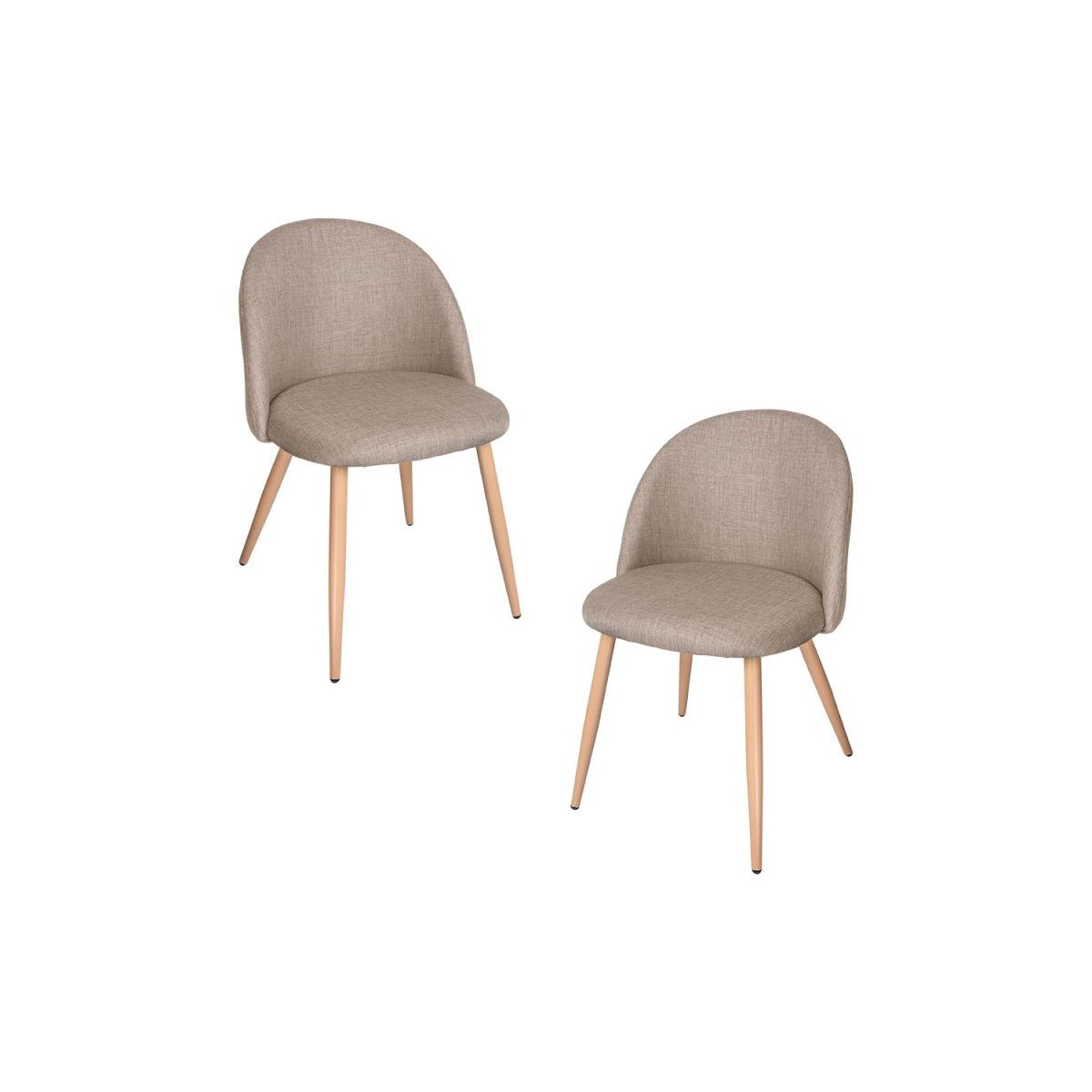 Regalos Miguel - Packs Sillas Comedor - Pack 2 Sillas Vint Tela - Beige