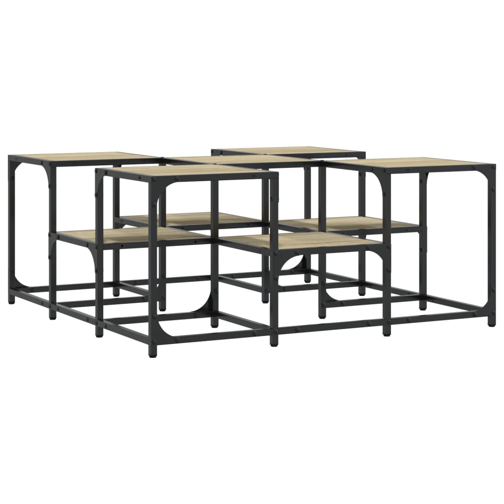 Vidaxl Mesa de Centro Madera de Ingeniería 91x91x40 Cm Negro