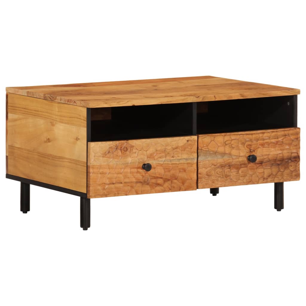 vidaXL Mesa de centro madera maciza de acacia 80x54x40 cm