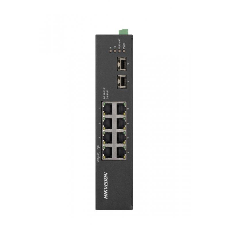 Conmutador Hi-Poe No Administrado Gigabit 8 Puertos Rango Temperatura Extendida Hikvision