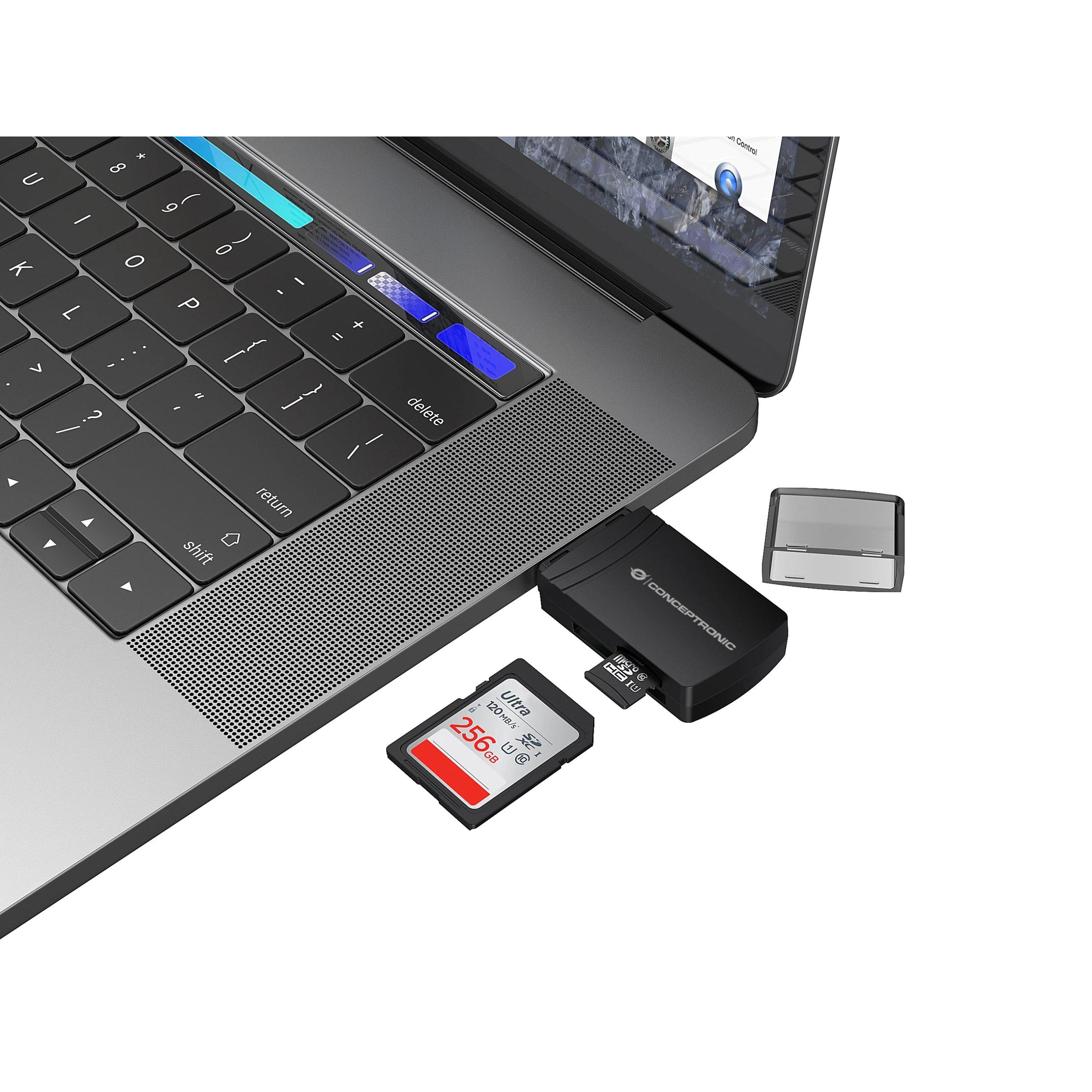 Multilector Tarjetas 2 ranuras CONCEPTRONIC BIAN06B | SD, SDHC, SDXC, MicroSD (T-Flash), SDHC, SDXC