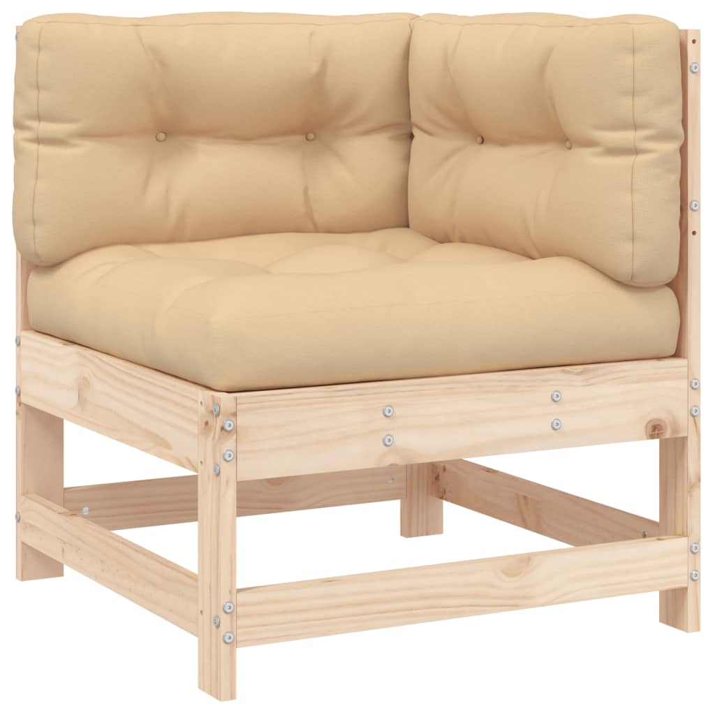 Vidaxl - Sofá Esquinero de Madera Maciza de Pino - Para Jardín, Terraza o Patio