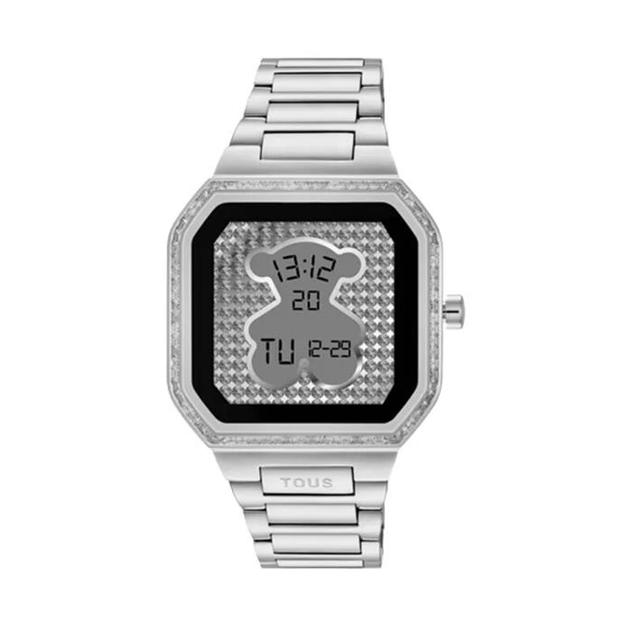 TOUS Reloj Smartwatch Mujer Acero Inoxidable Plateado con Circonitas B-Connect 3000139200