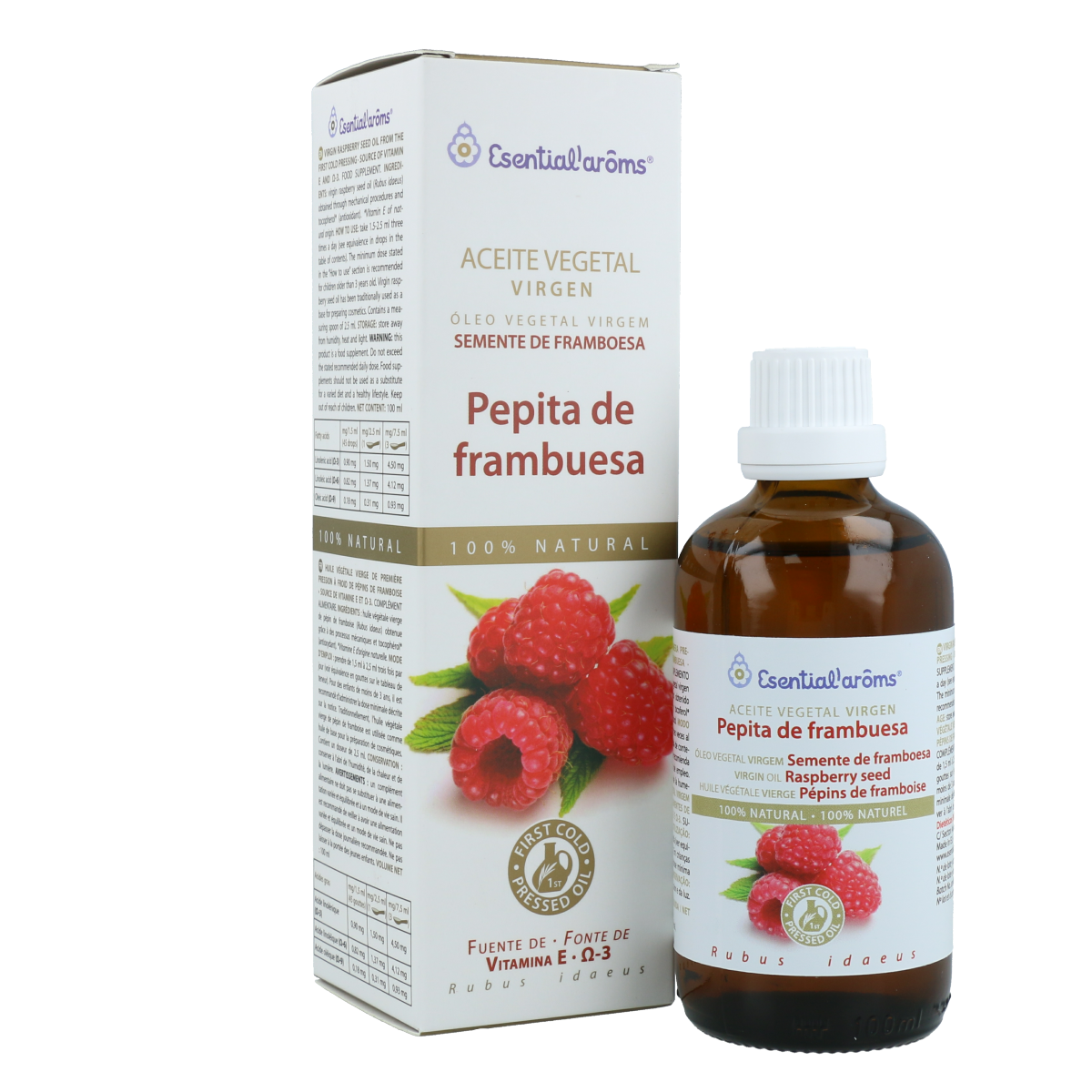 Pepita De Frambuesa Aceite Vegetal Virgen 100 ml (Frambuesa) Esential Aroms