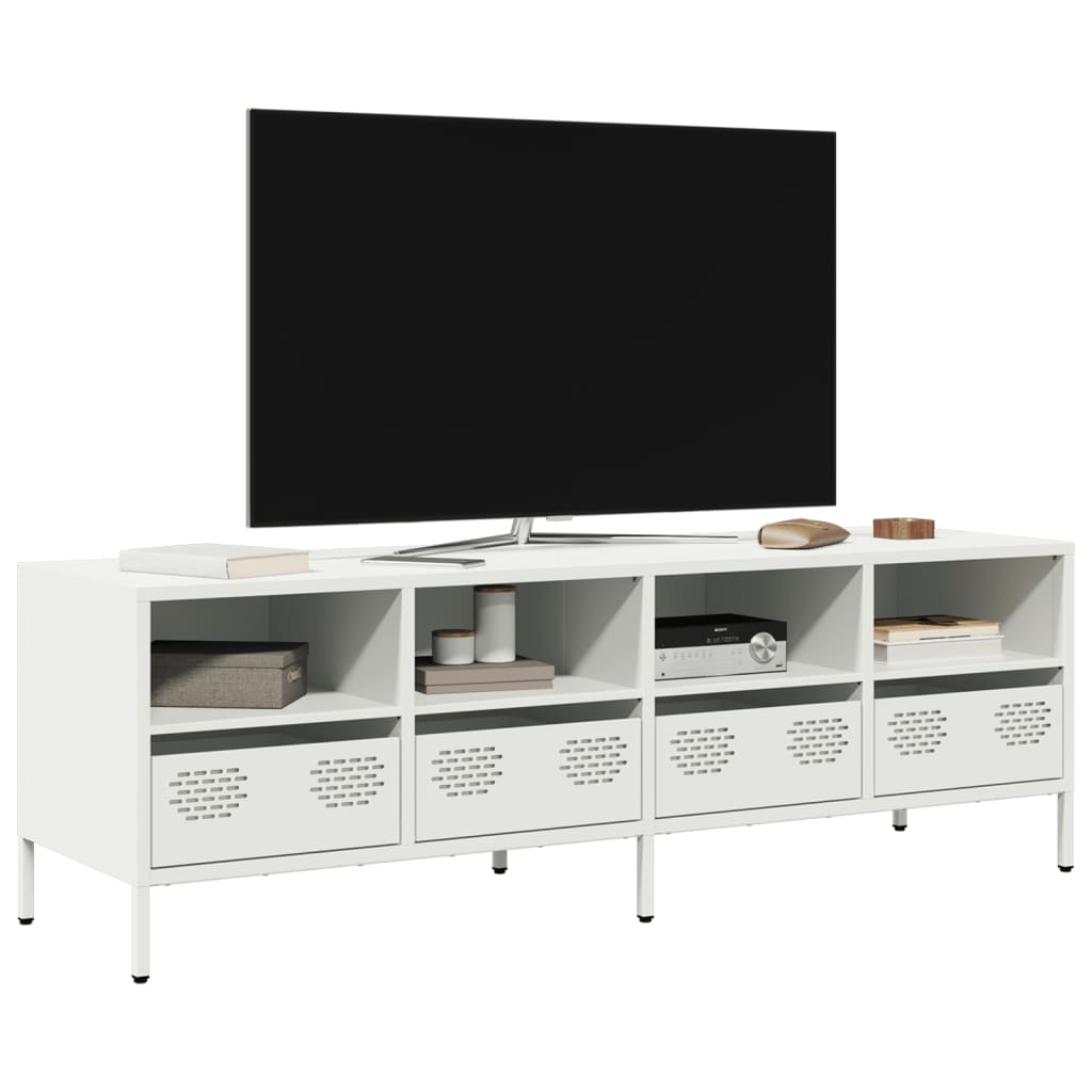 vidaXL Mueble para TV acero laminado en frío 135x39x43,5 cm en color Rosa/Amarillo mostaza/Blanco y más | almacenamiento funcional diseño moderno para baño dormitorio sala